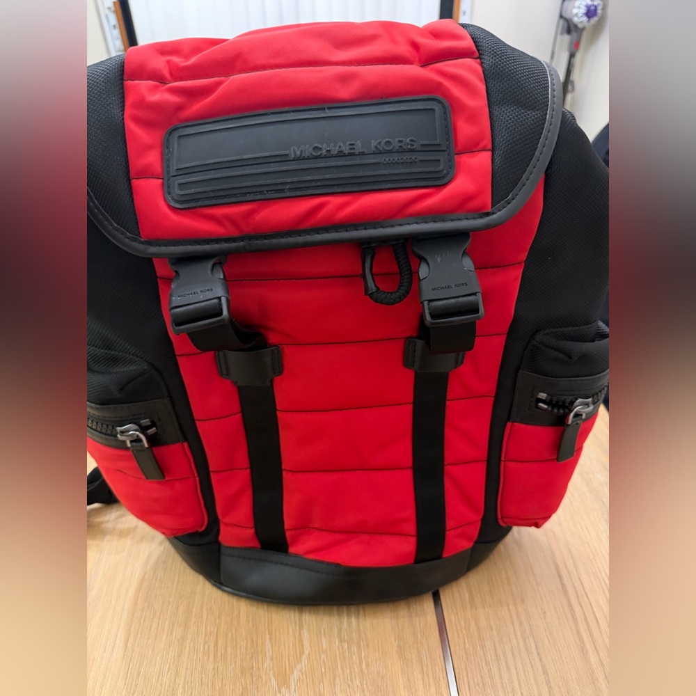 Michael Kors Men's Backpack in Red and Black